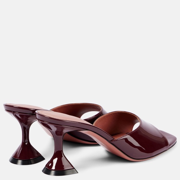 Amina Muaddi Burgundy Heels - Picture 2 of 12
